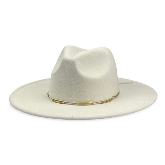 Marcus Adler Metal Trim Panama Hat NWT - Picture 2 of 13